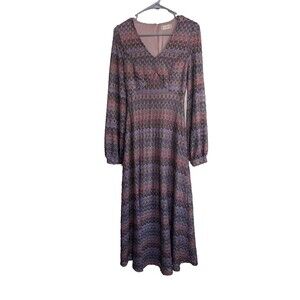 Altard State S Long Sleeve Maxi Dress Floral Boho Cottagecore Flowy